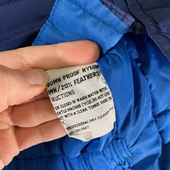 Oshman's Down Vest Men's Medium Blue Full Zip Down Feathers Fill Pockets - Picture 5 of 11